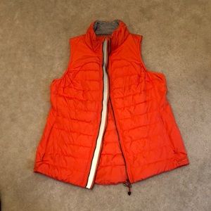 Orange puffy vest